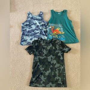 🥳 4/$25 Boys size 6/7 tank tops and shirt- cat and jack, old navy